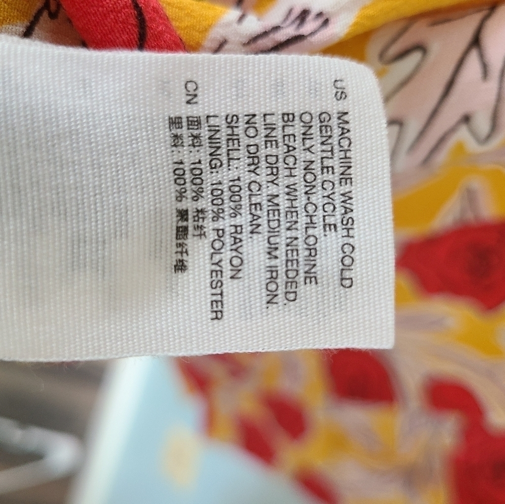 & Other Stories Yellow Floral Mini Dress - Picture 6 of 7